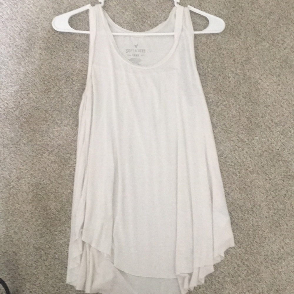 Soft and sexy white flowy tank top